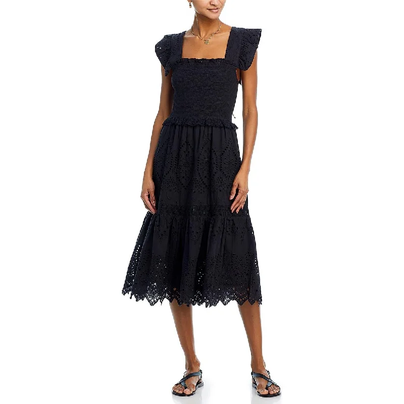 Casual DressBell by Alicia Bell Womens Eyelet Casual Midi Dress