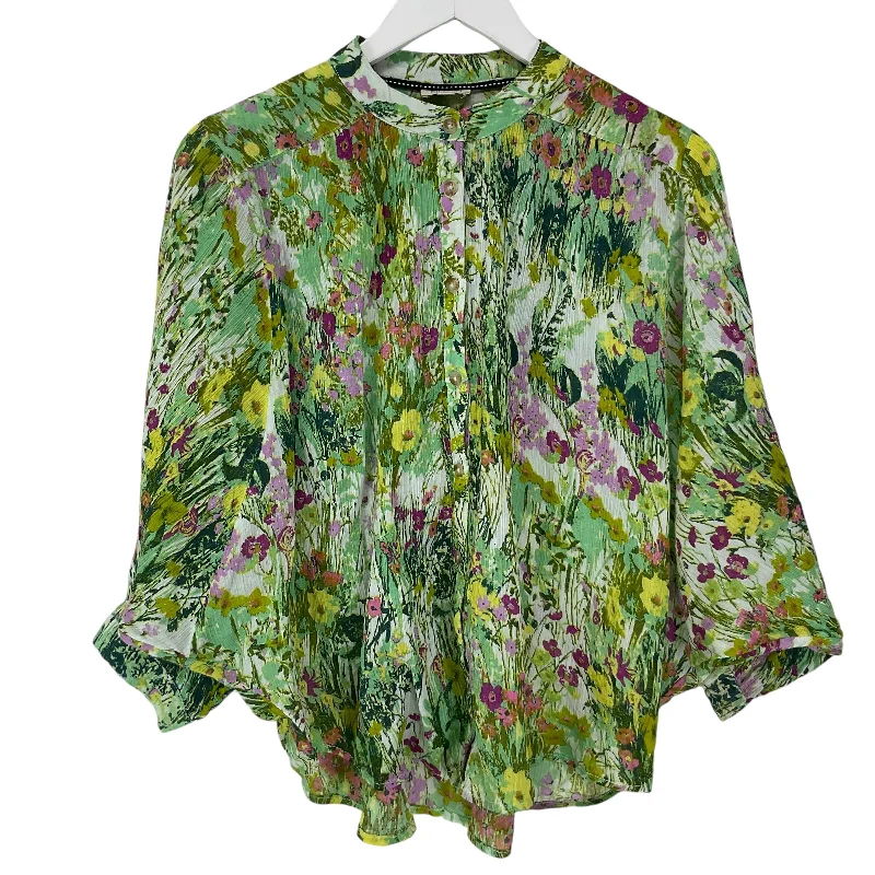 women's tops for those who love bold and vibrant colorsTop Long Sleeve By Pilcro In Green, Size: S