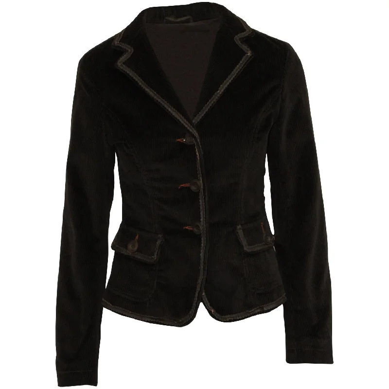 women's coats with Victorian-era influencesWeekend Max Mara Corduroy Jacket in Brown Cotton