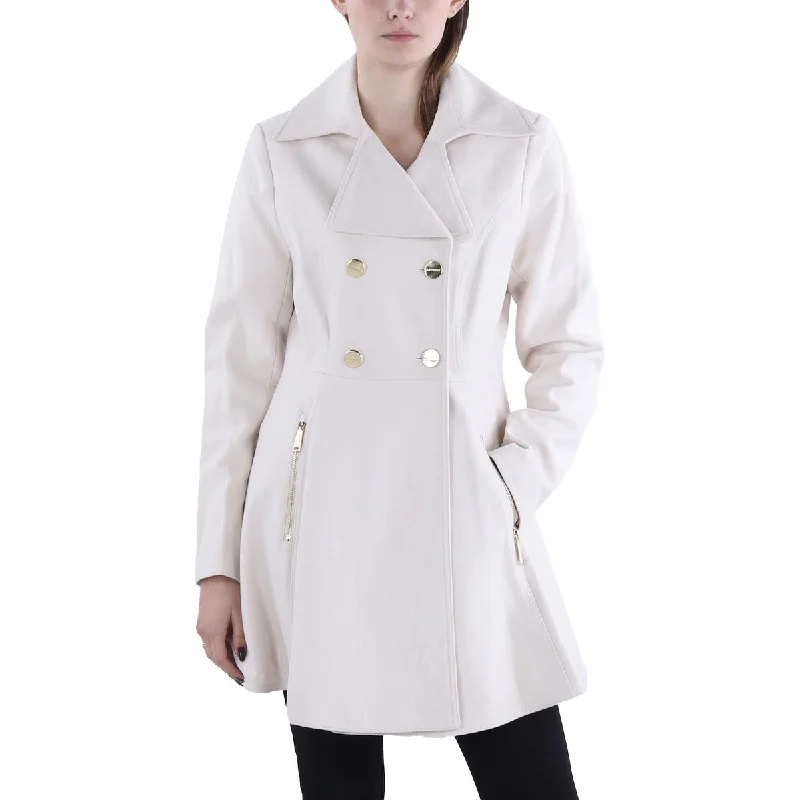 modern women's coatsWomens Wool Blend Midi Pea Coat