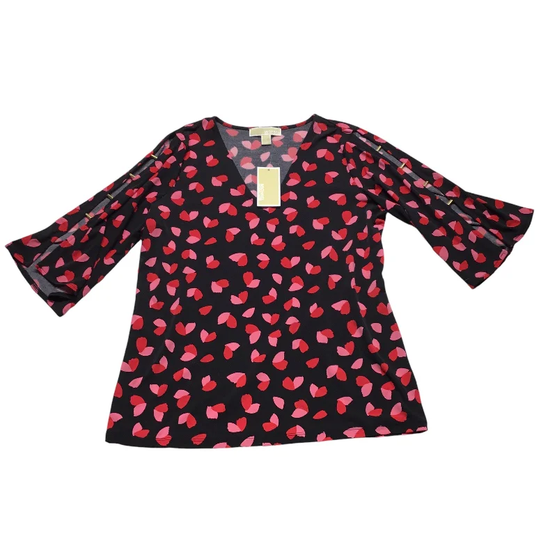 women's tops for those who want to wear pieces that are both functional and fashionableTop Long Sleeve By Michael Kors In Floral Print, Size: M