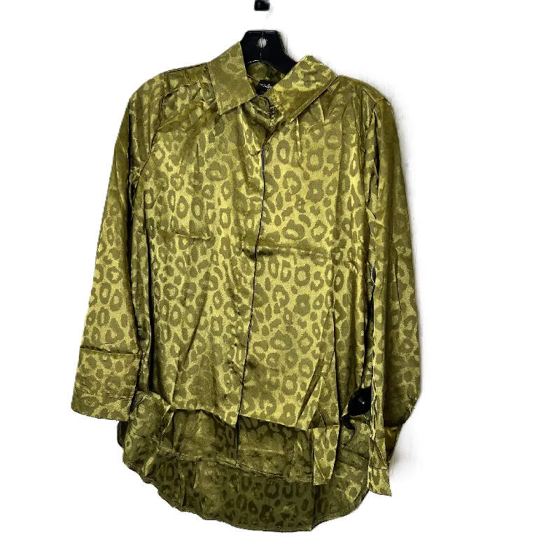 women's tops for black-tie affairsTop Long Sleeve By The Vintage Buckle In Green, Size: M