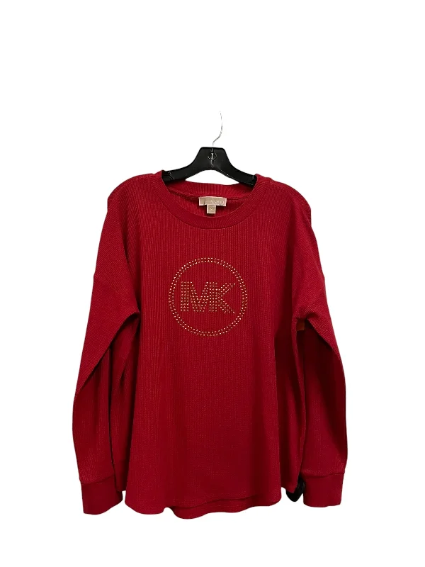 camisoles for womenTop Long Sleeve By Michael By Michael Kors In Red, Size: M