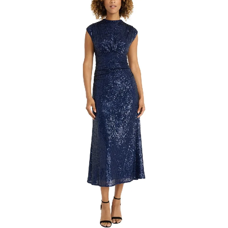 High-Neck DressMaggy London Womens Sequined Midi Cocktail And Party Dress