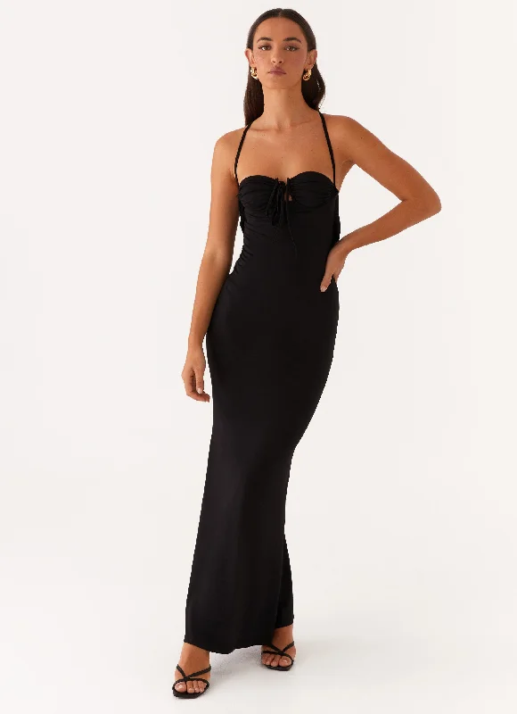 women's club dressesBombshell Maxi Dress - Black