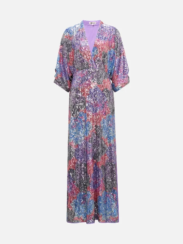 women's mother of the bride dressesJessel Sequin Maxi Dress in Rose Blue