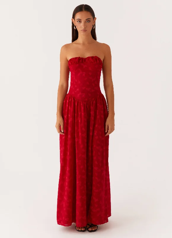 Velvet DressAdira Maxi Dress - Red