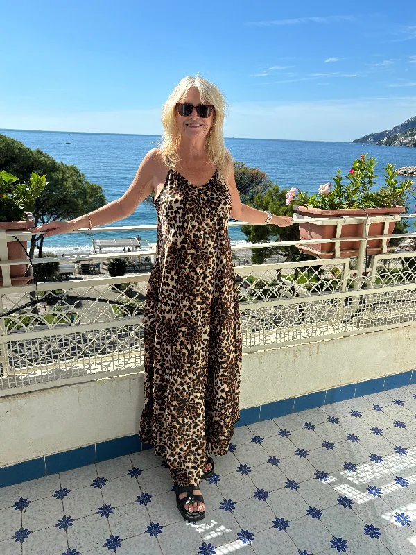 women's trendy dressesFlorentine Maxi Dress Leopard