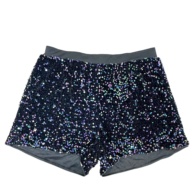 women's casual day shortsBlack Sequin Lined Shorts Shein Curve, Size 1X