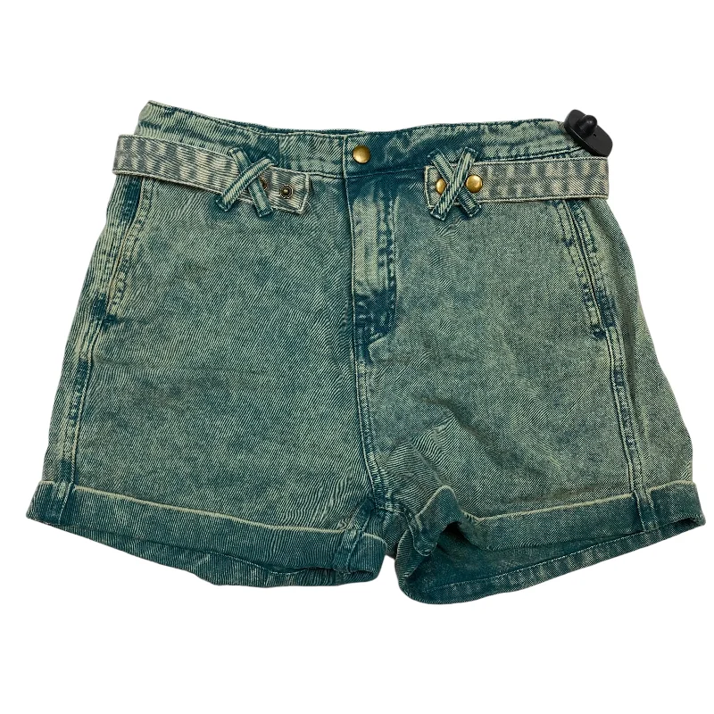 women's distressed denim shortsGreen Shorts Bdg, Size 2