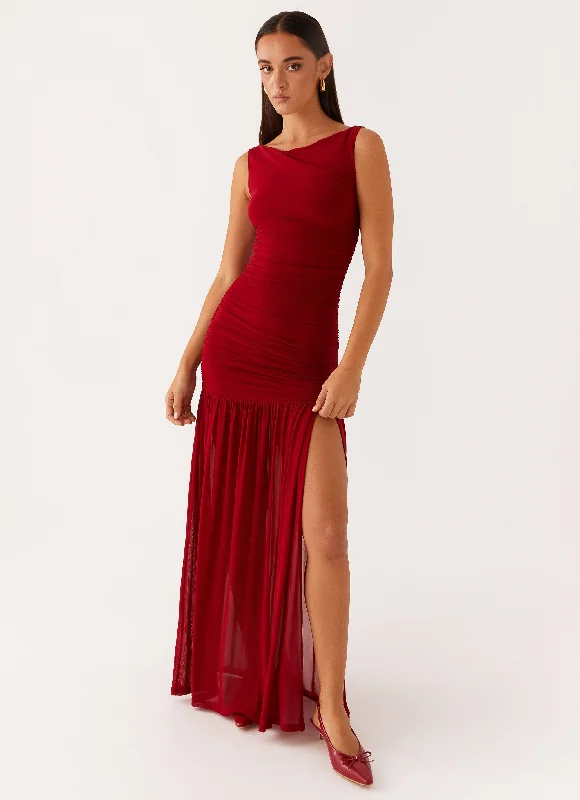 women's cocktail dressesManon Maxi Dress - Red