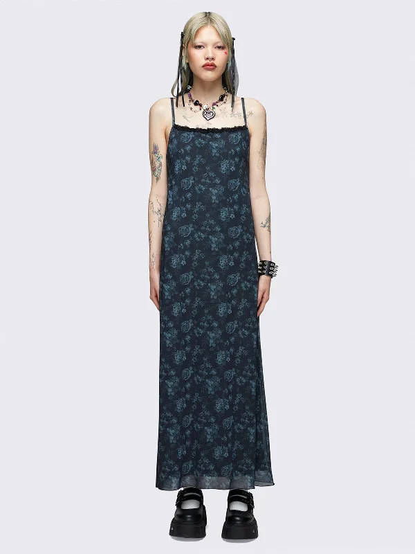 women's sheath dressesIsadora Floral Mesh Maxi Dress