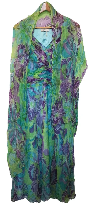 women's business casual dressesFloral maxi dress with matching wrap from Kaleidoscope (UK size 12)