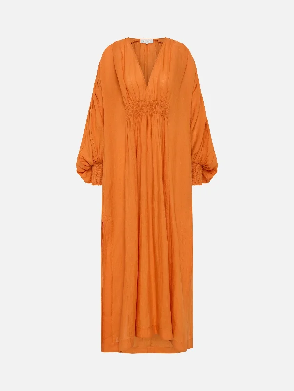 women's chiffon dressesCamille Maxi Dress in Marmalade