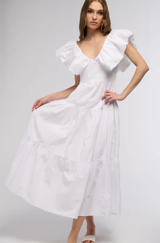 women's handmade dressesSUNDAY MARKET POPLIN CAP SLEEVE MAXI DRESS