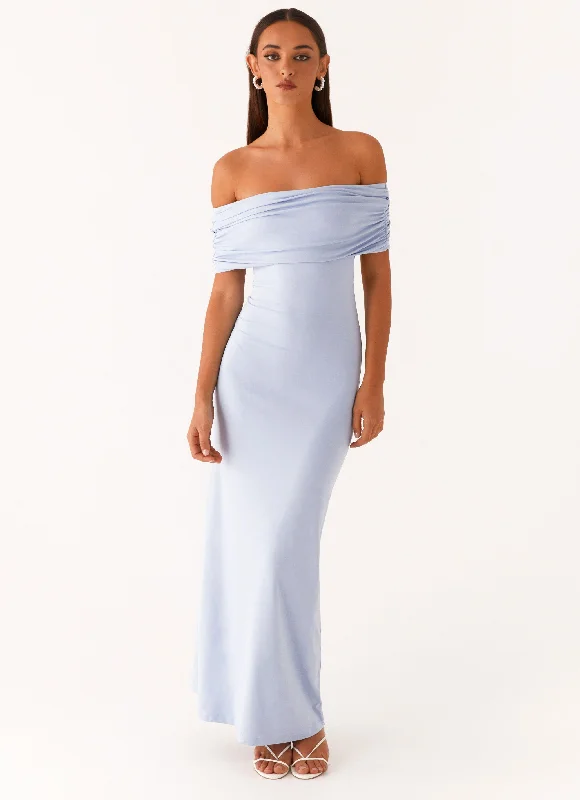 women's wrap dressesNormani Maxi Dress - Pale Blue