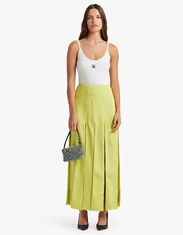 women's velvet mini skirtsKenzie Skirt - Chartreuse