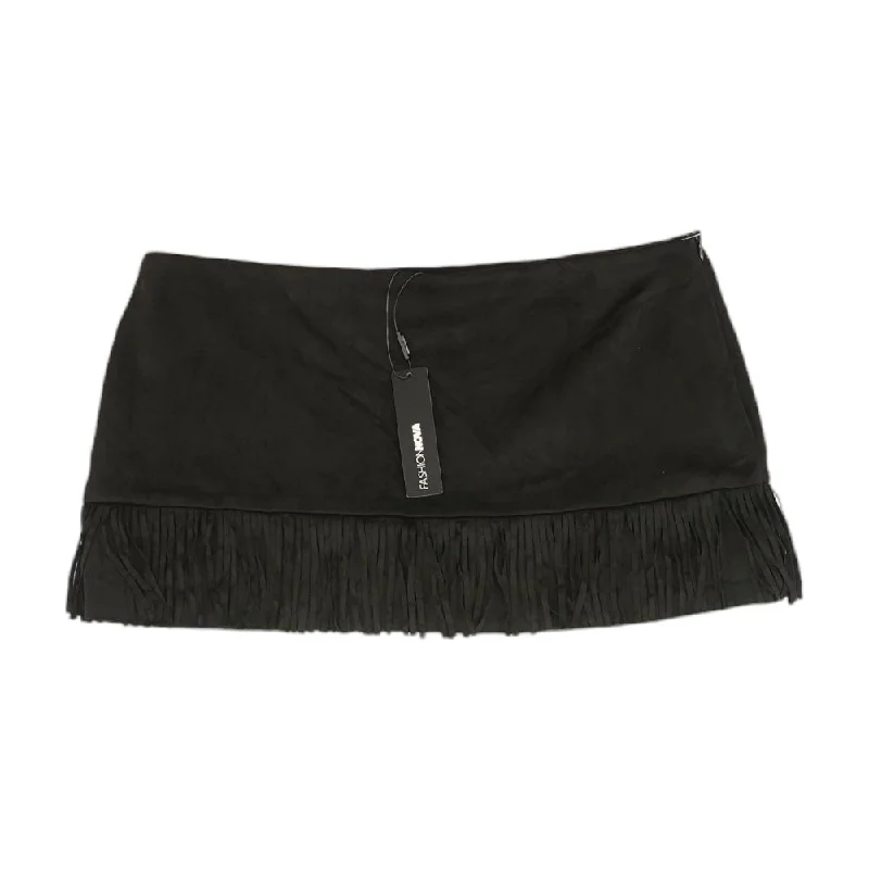 women's skater skirtsBlack Solid Mini Skirt