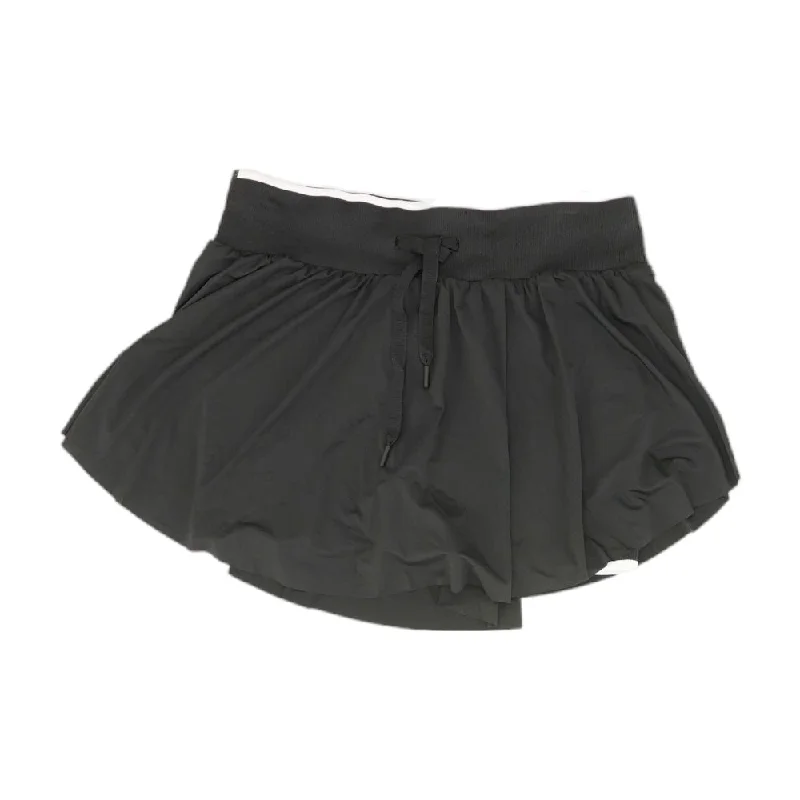 women's elastic-waisted skirts for pregnancyBlack Solid Skort Skirt