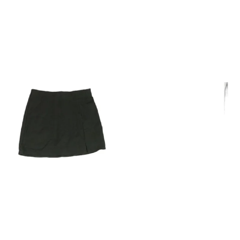 women's woven skirtsBlack Solid Skort Skirt