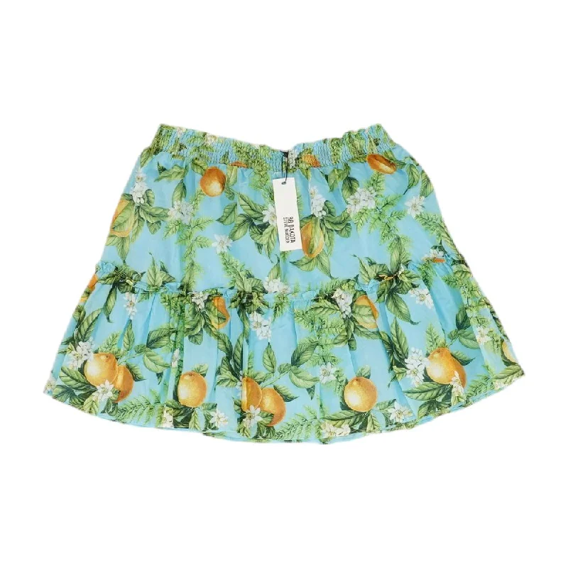 women's lightweight evening skirtsBlue Floral Mini Skirt