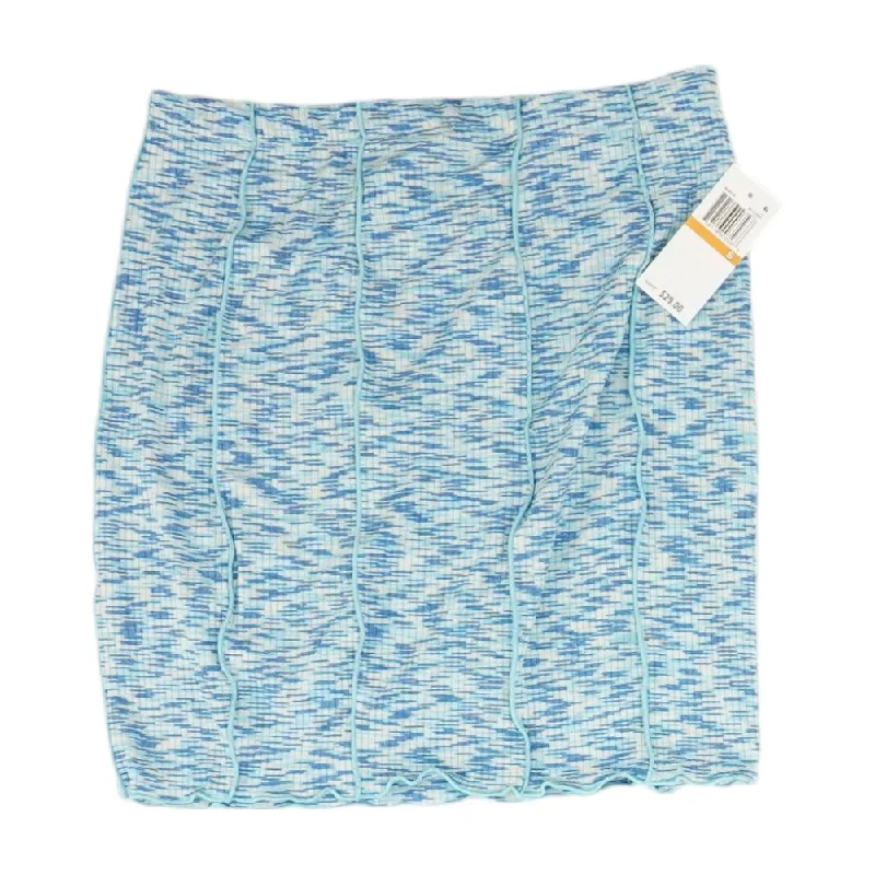 women's summer midi skirtsBlue Misc Mini Skirt