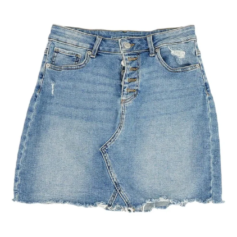 women's skater skirtsBlue Solid Mini Skirt