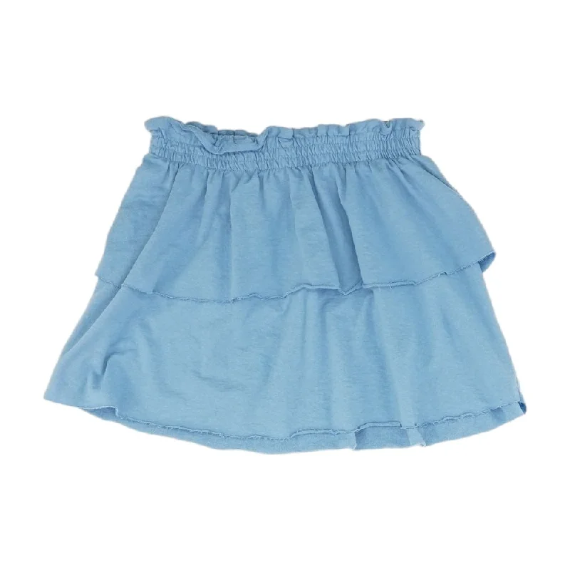 women's lace skirtsBlue Solid Mini Skirt