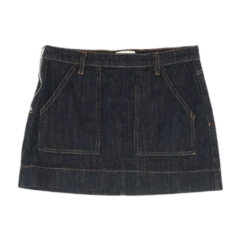 women's midi skirtsBlue Solid Mini Skirt