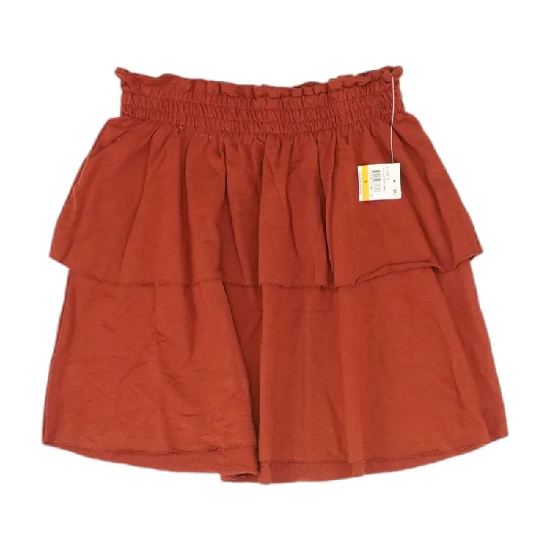 women's circle skirtsBurgundy Solid Mini Skirt