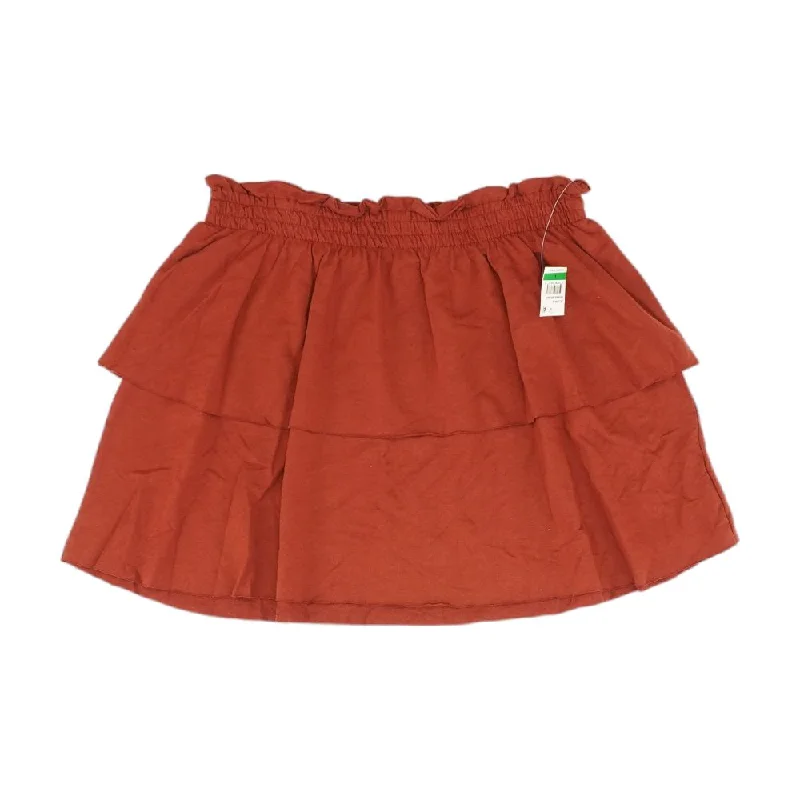 women's lightweight linen skirts for warm weatherBurgundy Solid Mini Skirt