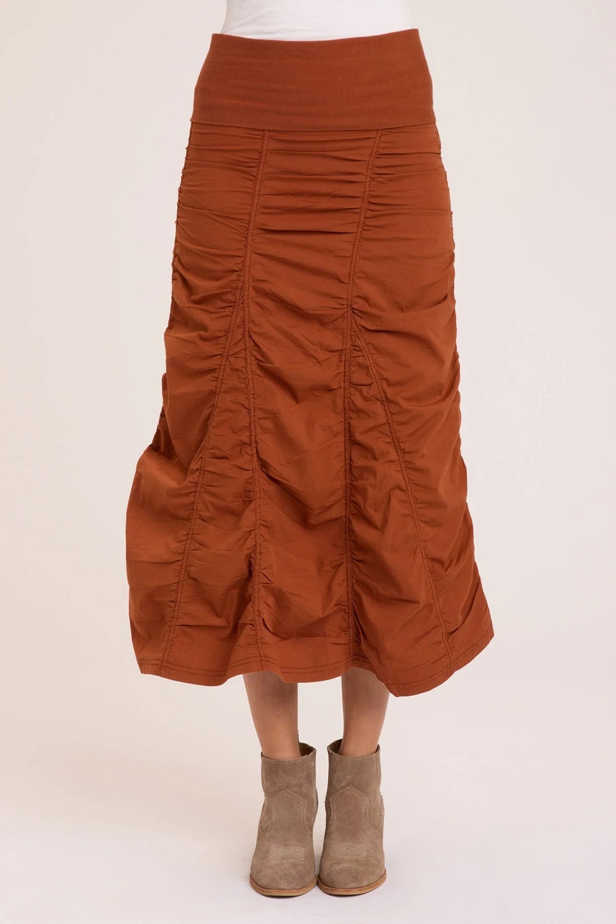 women's fall maxi skirtsGored Peasant Skirt - Campfire