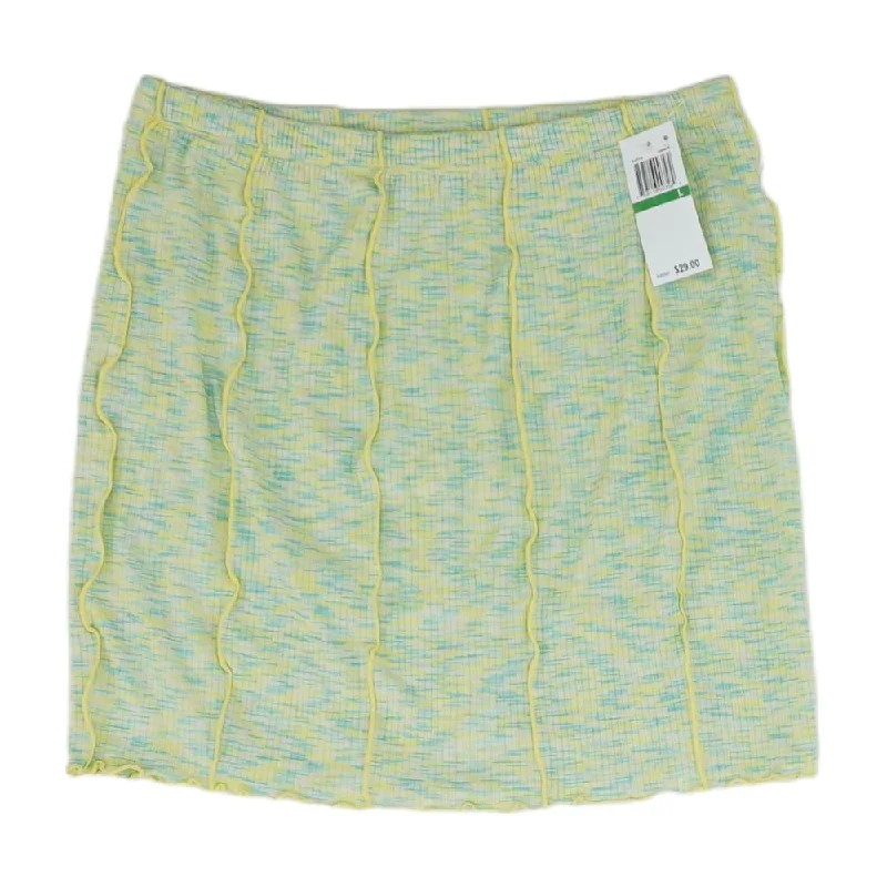 women's cotton skirtsGreen Misc Mini Skirt