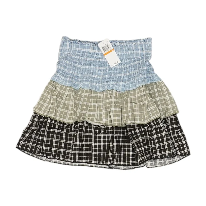 women's zip-up skirtsMulti Plaid Mini Skirt