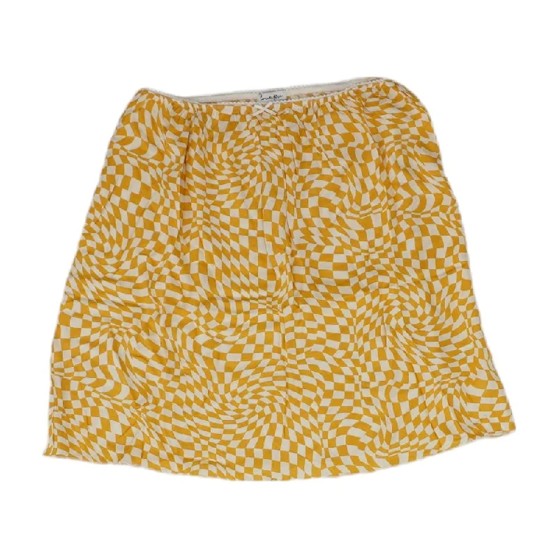 women's party skirtsMustard Geometric Mini Skirt