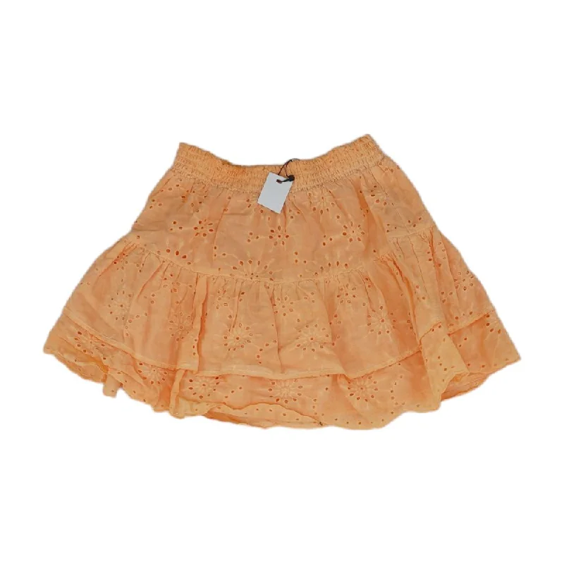 women's floral pleated skirtsOrange Solid Mini Skirt