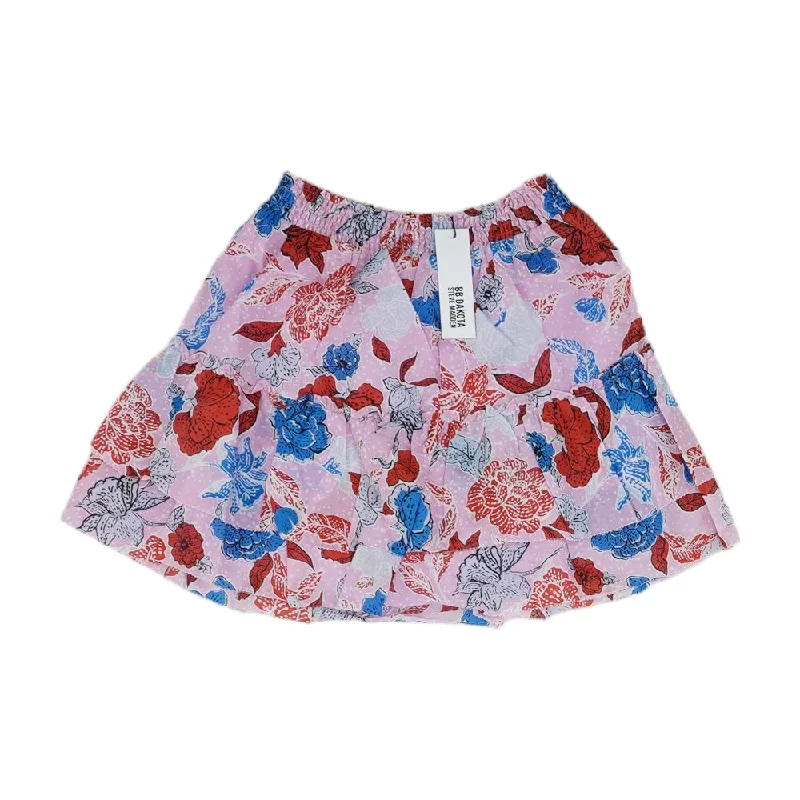 women's dressy circle skirtsPink Floral Mini Skirt