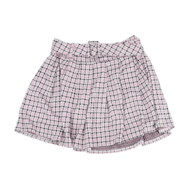 women's party skirtsPink Plaid Mini Skirt