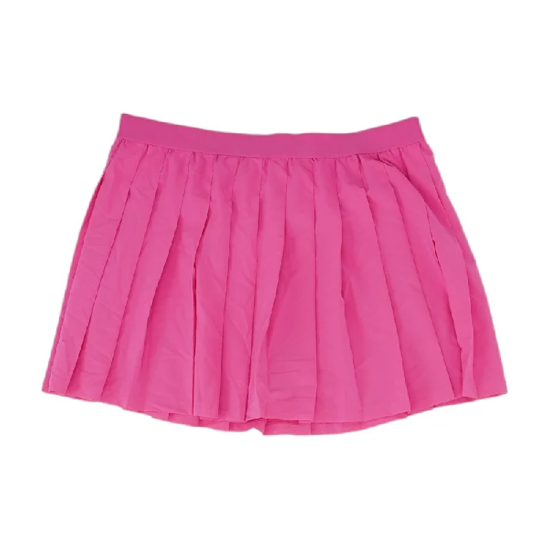 women's retro denim skirtsPink Solid Skort Skirt