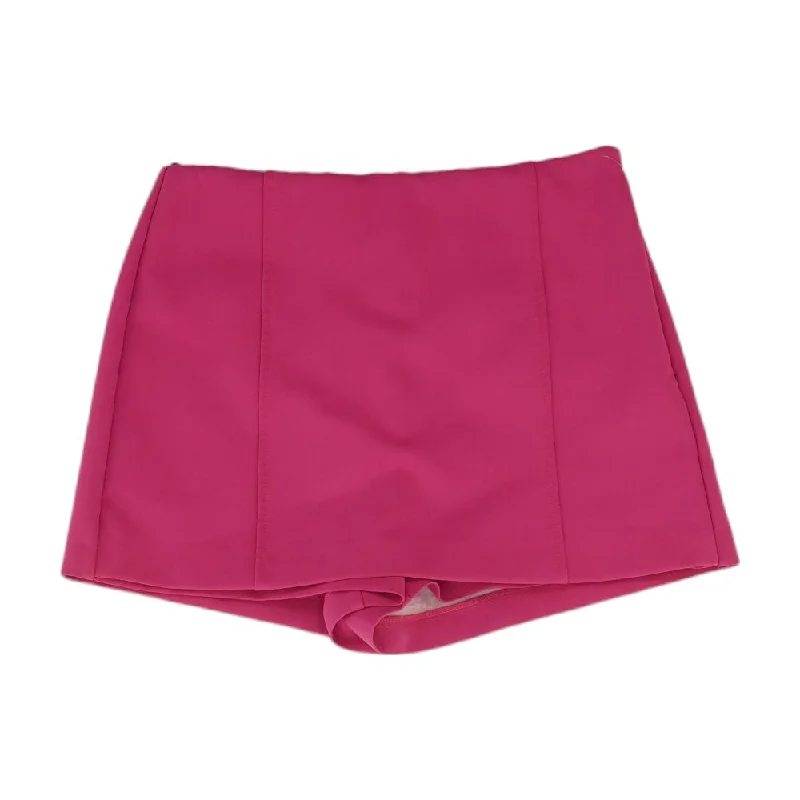 women's floral skirtsPink Solid Skort Skirt