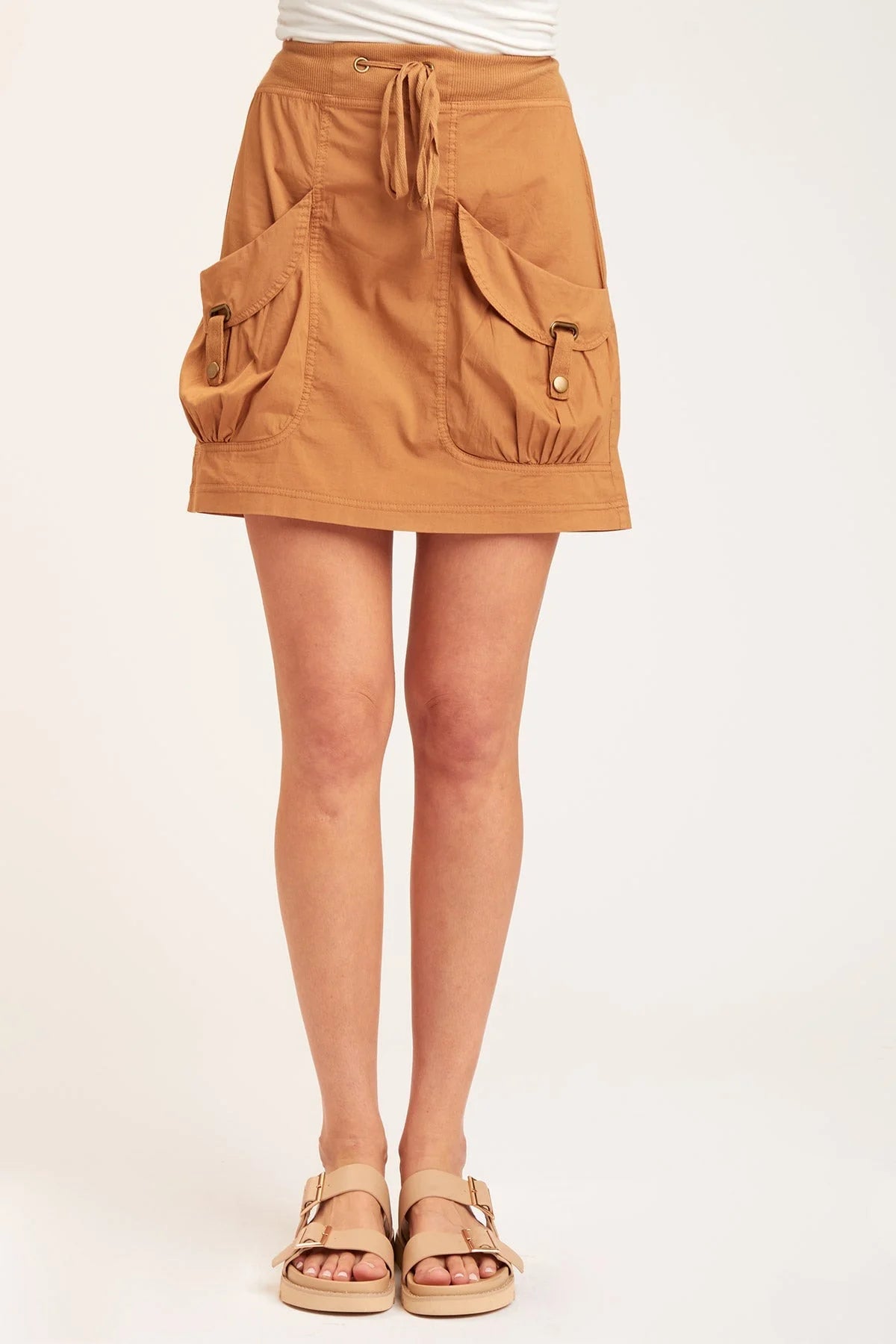 women's retro denim skirtsShirley Mini Skirt - Terra Cotta