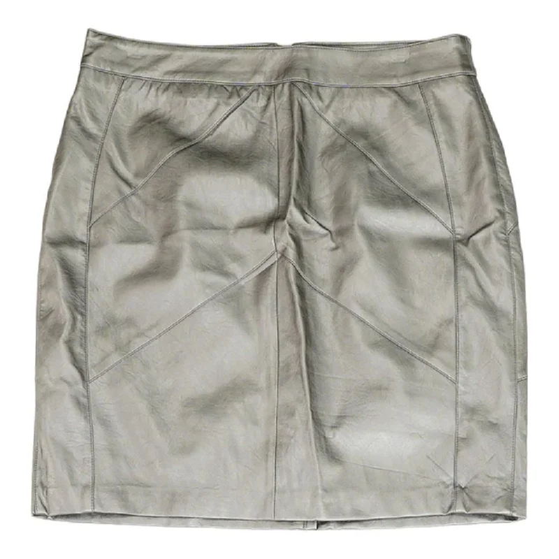 women's pleated skirtsSilver Solid Mini Skirt