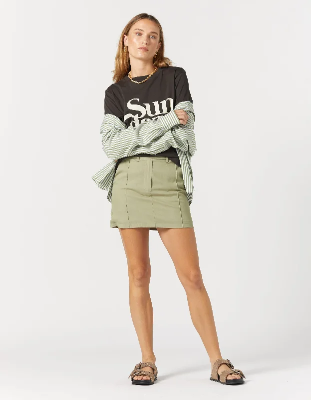 women's woven skirtsJones Mini Skirt - Khaki