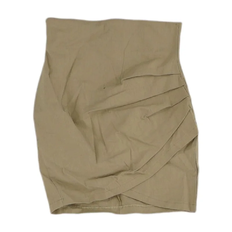 women's travel-friendly cocktail skirtsTan Solid Skort Skirt