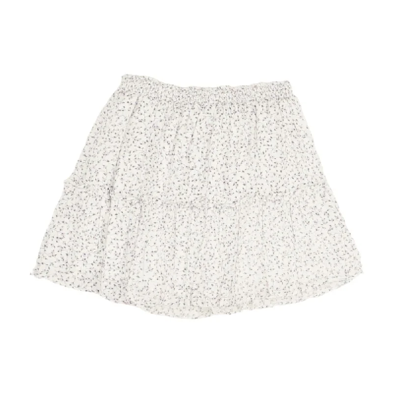 women's high-performance dressy skirtsWhite Floral Mini Skirt