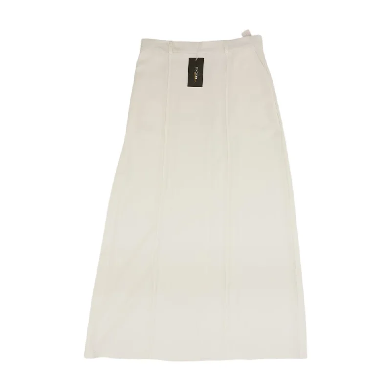 women's flowy skirtsWhite Solid Maxi Skirt