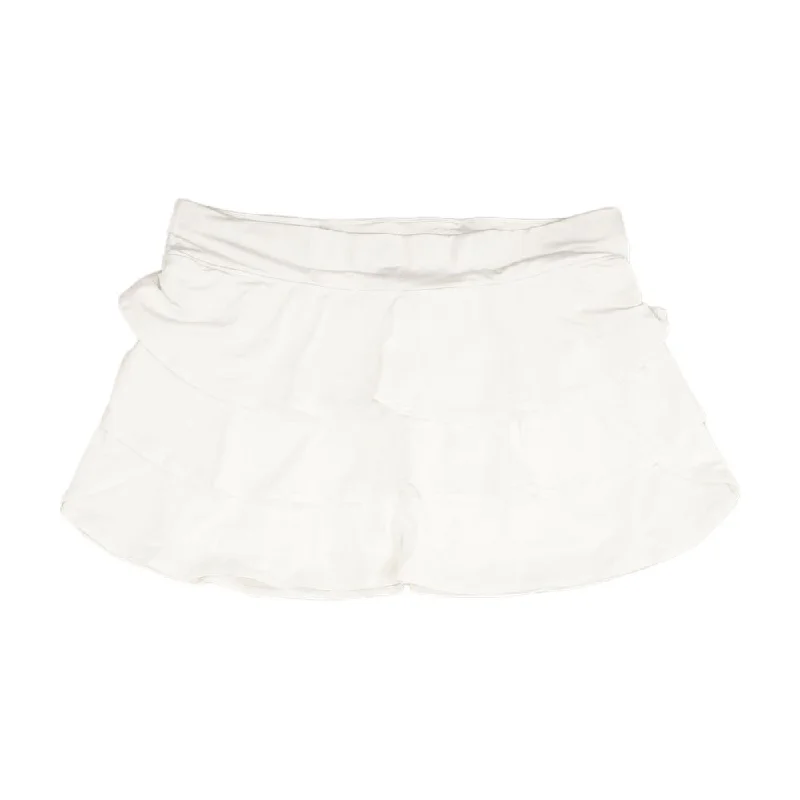 women's chiffon skirtsWhite Solid Skort Skirt