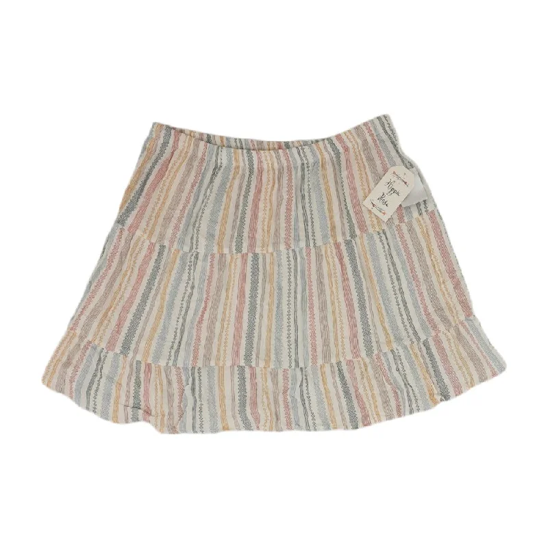 women's fitted skirtsWhite Striped Mini Skirt