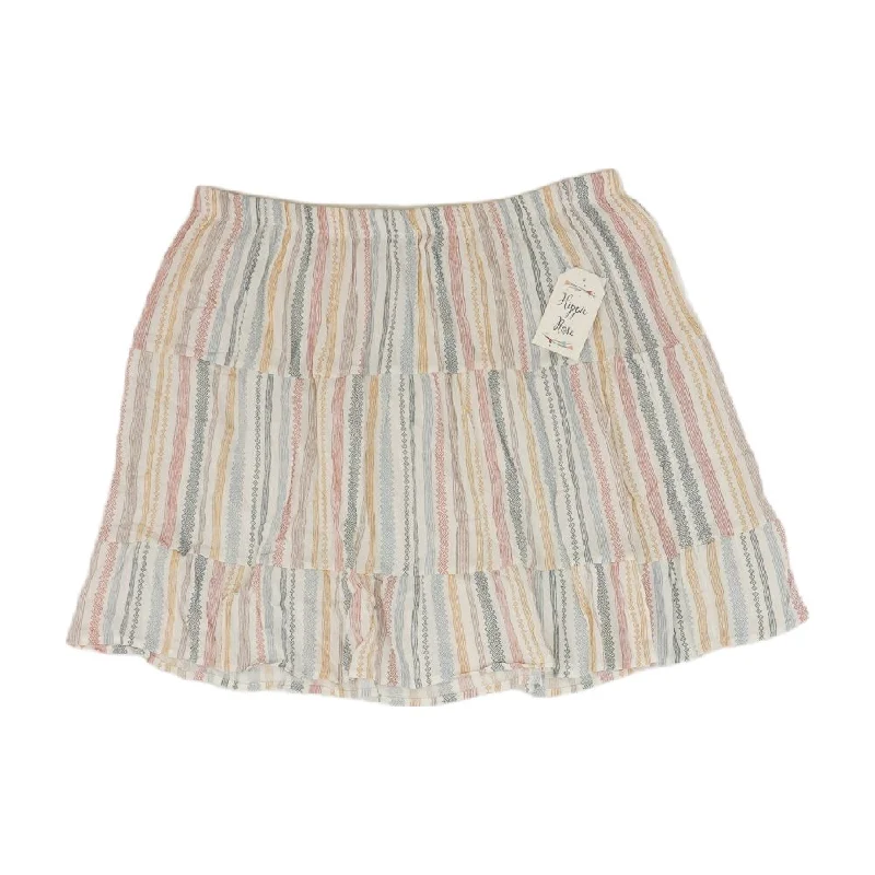 women's denim skirtsWhite Striped Mini Skirt