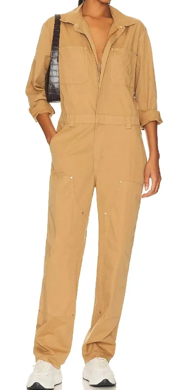 women's hot pantsAbigail Carpenter Jumpsuit In Toffee